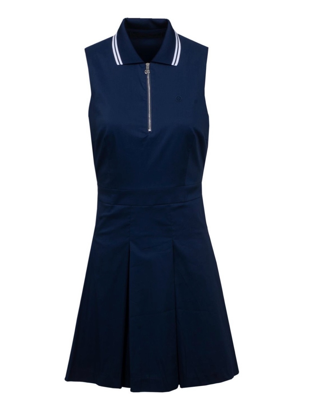 G/FORE Navy Sleeveless Polo Zip Dress with Collar